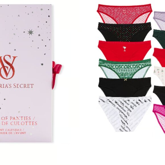 Victoria's Secret 12-Pack Bikini Panties Holiday Advent Calendar Medium NEW - Picture 2 of 3
